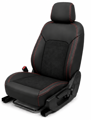 Autopoťahy šité na mieru LEATHER LOOK ALCANTARA RED STITCH