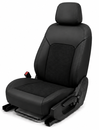 Autopoťahy šité na mieru LEATHER LOOK ALCANTARA BLACK STITCH