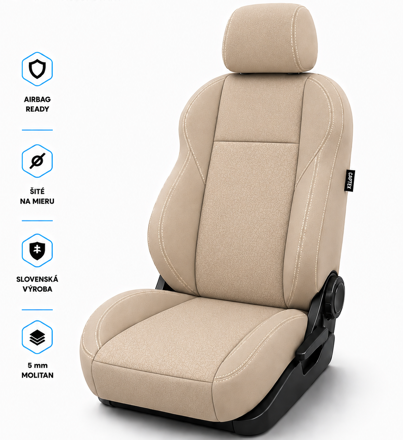 Autopoťahy EXCLUSIVE BEIGE