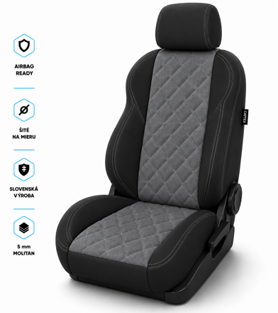 Autopoťahy EXCLUSIVE MONTE CARLO GREY - BLACK