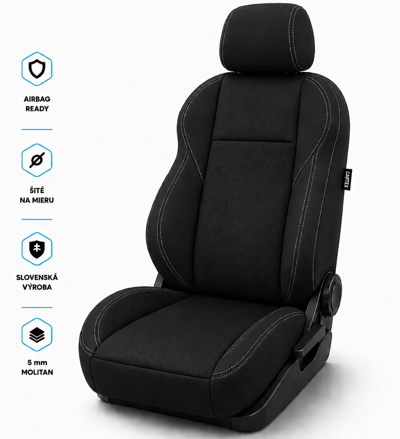 Autopoťahy EXCLUSIVE BLACK-BLACK