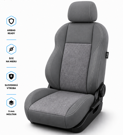 Autopoťahy na mieru EXCLUSIVE L3 - GREY