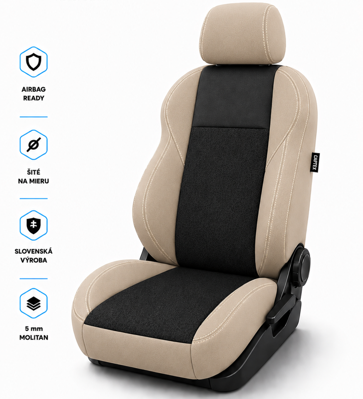 Autopoťahy EXCLUSIVE BLACK - BEIGE