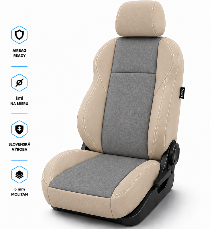 Autopoťahy EXCLUSIVE GREY - BEIGE